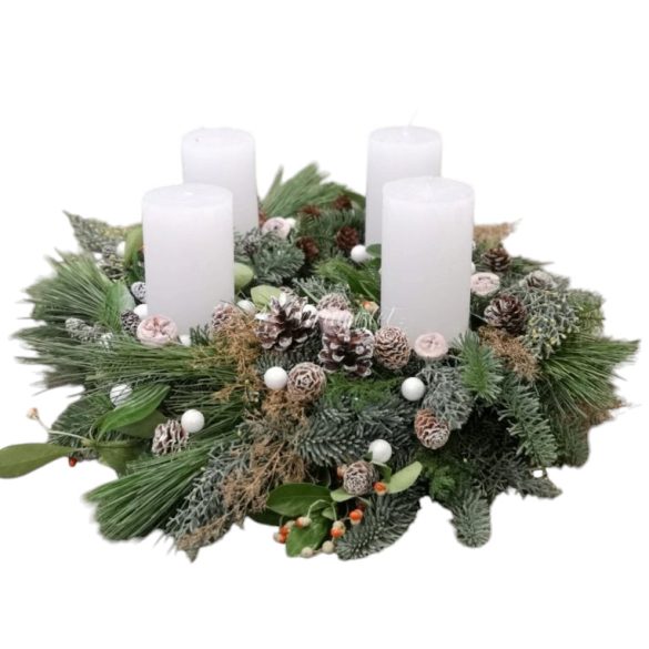 Pine branch traditional Advent wreath