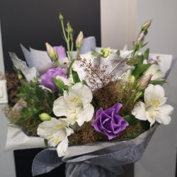 Anemone bouquet with matching flowers